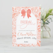 ピーチブライダルシャワー 招待状 (スタンド正面)