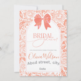 ピーチブライダルシャワー 招待状