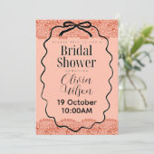 ピーチブライダルシャワー 招待状 (スタンド正面)