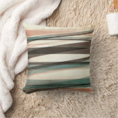 ピーチブラウンとグリーンの半透明の層 クッション (ブランケット)