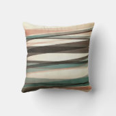 ピーチブラウンとグリーンの半透明の層 クッション (裏面)