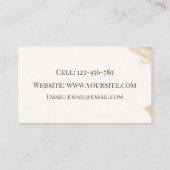 ピーチブラシストロークモダン名刺 名刺 (裏面)