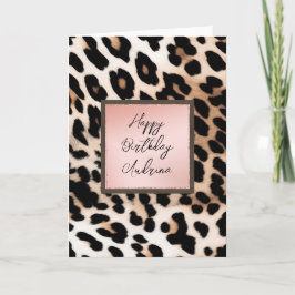 ピーチブラッククリームヒョウ カード