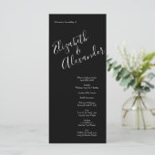 ピーチブラックピーニーバラ結婚式 プログラム (スタンド正面)