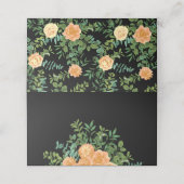 ピーチブラックピーニー&バラフローラ結婚ズ プレイスカード (外部開封)