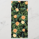 ピーチブラック牡丹バラ結婚ズメニュー メニュー (裏面)