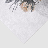 ピーチブラック銀フローラレースブーケデクページ 薄葉紙 (詳細)