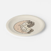 ピーチブラッシュピンクの天の川ベイビーシャワー ペーパープレート (アングル)