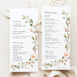 ピーチブラッシュフラワーの結婚式 プログラム