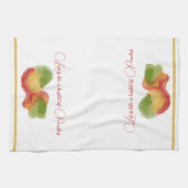 ピーチブリス茶タオル キッチンタオル (横)