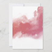 ピーチブルゴーニュ赤面フローラ、ウォーター結婚カラー 招待状 (裏面)