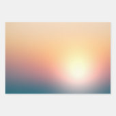 ピーチブルーパープルサンライズ誕生日 ラッピングペーパーシート (正面)