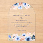 ピーチブルー結婚ズコレクション アクリル招待状 (正面)