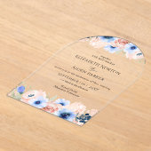 ピーチブルー結婚ズコレクション アクリル招待状 (レイダウン)