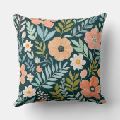 ピーチブルー&グリーンボーお洒落ホ クッション (裏面)