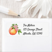 ピーチブロッサムウォーターカラー住所 シール (インサイチュ)