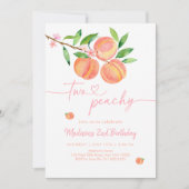 ピーチブロッサムツーピーチ誕生日 招待状 (正面)