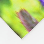 ピーチブロッサムハミングバード フリースブランケット (角)