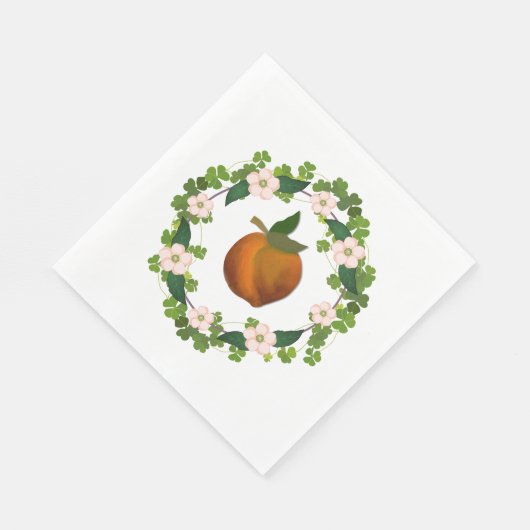 ピーチブロッサムリース スタンダードランチョンナプキン (角)