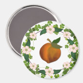 ピーチブロッサムリース マグネット (正面/裏面)