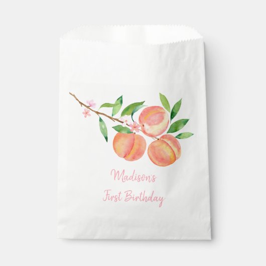 ピーチブロッサムワンスウィートピーチ誕生日 フェイバーバッグ (正面)