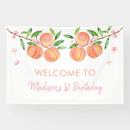 ピーチブロッサムワンスウィートピーチ誕生日 横断幕 (横)