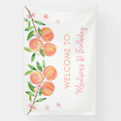 ピーチブロッサムワンスウィートピーチ誕生日 横断幕 (縦)