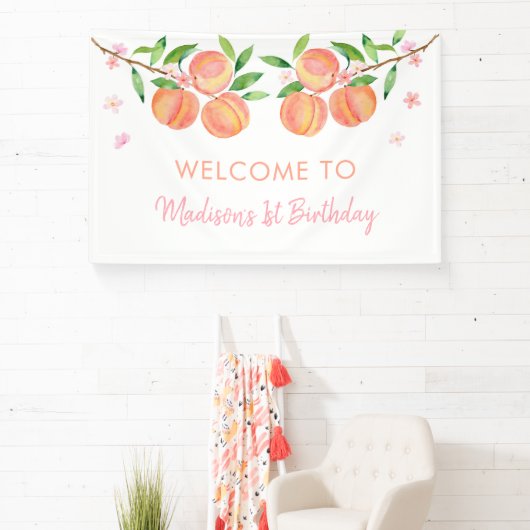 ピーチブロッサムワンスウィートピーチ誕生日 横断幕 (インサイチュ)