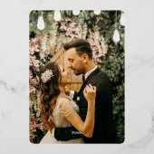 ピーチブロッサム春夕べお祝い金ゴールド 箔招待状 (裏面)