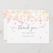 ピーチブロッサム結婚フローラ サンキューカード (正面/裏面)