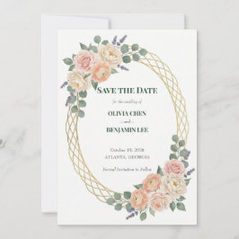 ピーチブロッサム＆ゴールドラティス ウェディング セーブザデート