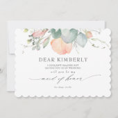 ピーチブロッズフローラビーミーメイド・オブ・オーナー（花嫁付き添い人） 招待状 (正面)