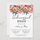 ピーチブーケとダイヤモンドのリハーサルディナー 招待状 (正面)