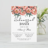 ピーチブーケとダイヤモンドのリハーサルディナー 招待状 (スタンド正面)