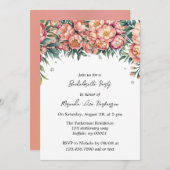 ピーチブーケウィズダイアモンズバチェロレッテ 招待状 (正面/裏面)