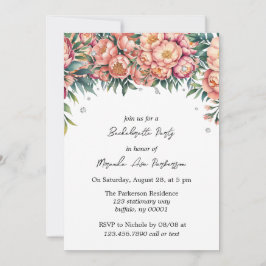 ピーチブーケウィズダイアモンズバチェロレッテ 招待状