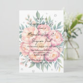 ピーチブーケウィズダイアモンズ婚約パーティ 招待状 (スタンド正面)