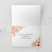 ピーチブーケ結婚の感謝 カード (内部)