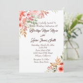 ピーチブーケ結婚ス 招待状 (スタンド正面)