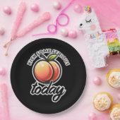 ピーチブーティーキックいくつかの深刻なお尻今日意欲を起こ ペーパープレート (パーティー)