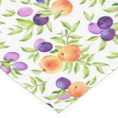 ピーチプラムパープルキュート果実植物園カラフル ショートテーブルランナー (コーナー)