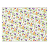 ピーチプラムパープルキュート果実植物園カラフル テーブルクロス (正面(横))