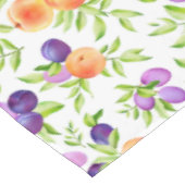 ピーチプラムパープルキュート果実植物園カラフル テーブルクロス (アングル)