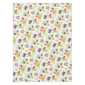 ピーチプラムパープルキュート果実植物園カラフル テーブルクロス (正面)