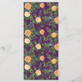 ピーチプラムパープルピーニーバラ結婚ズメニュー メニュー (裏面)