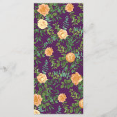 ピーチプラムパープルピーニーバラ結婚ズメニュー メニュー (裏面)