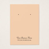 ピーチプレーンシンプルカスタムイヤリングカード (正面)