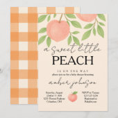 ピーチベイビーシャワー招待状 招待状 (正面/裏面)