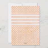 ピーチベビーガール写真誕生発表会カード 案内状 (裏面)