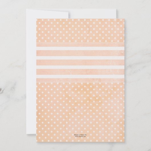 ピーチベビーガール写真誕生発表会カード 案内状 (裏面)